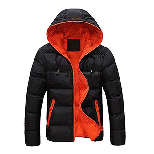 hooded puff jacket black