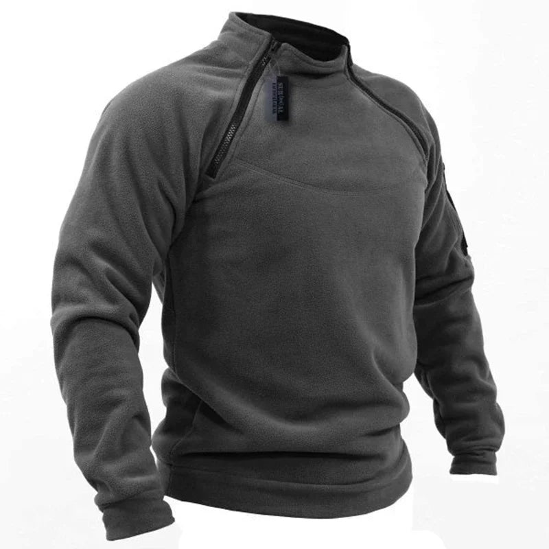 Warm Zippers Fleece Pullover Men Windproof