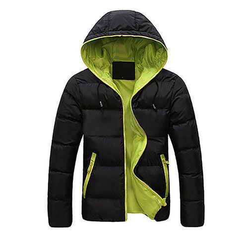hooded puff jacket black