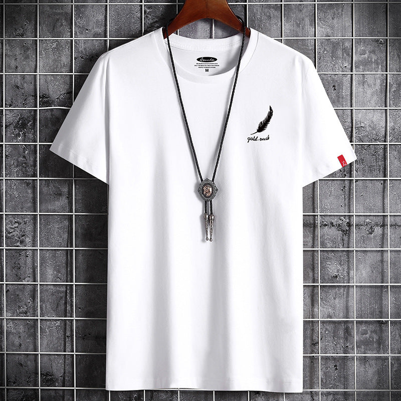 Men's short-sleeved T-shirt round neck