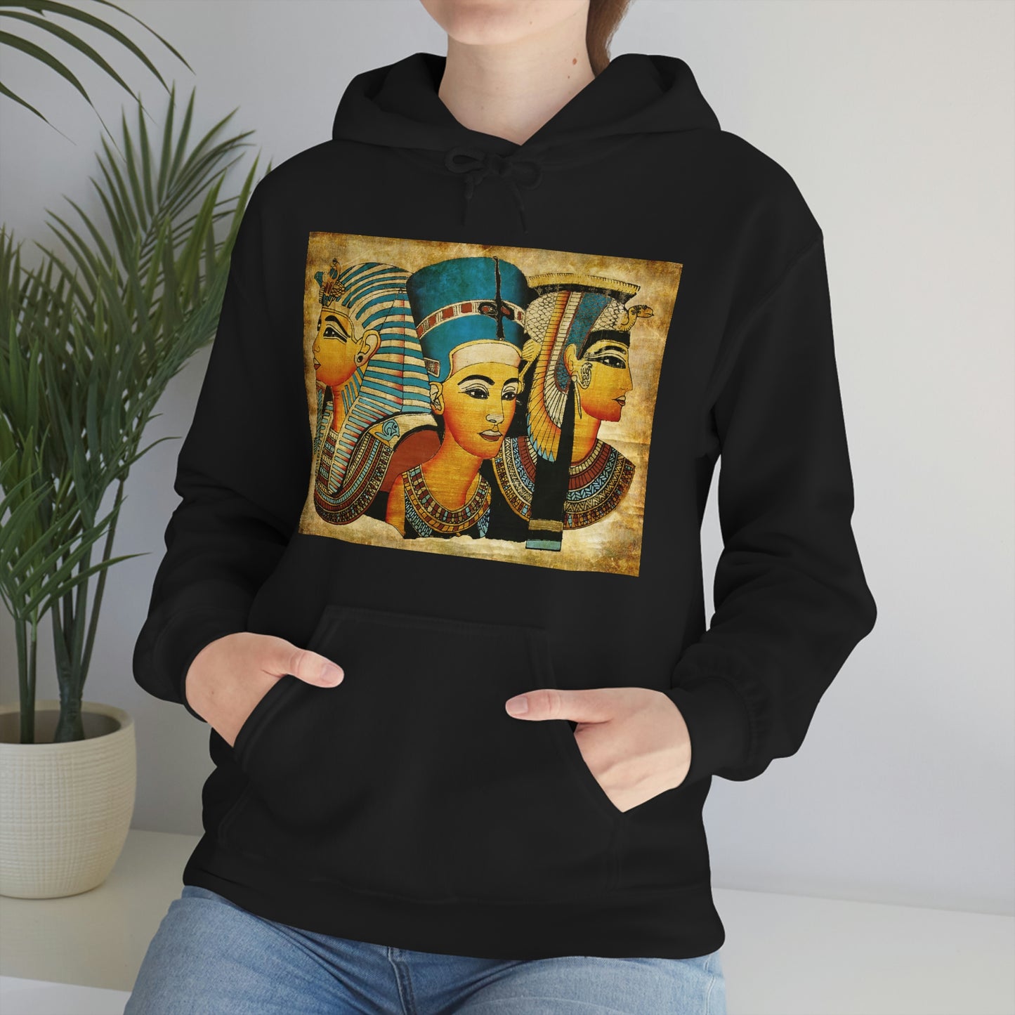 Trendy black Ancient Egypt hoodie for men and women