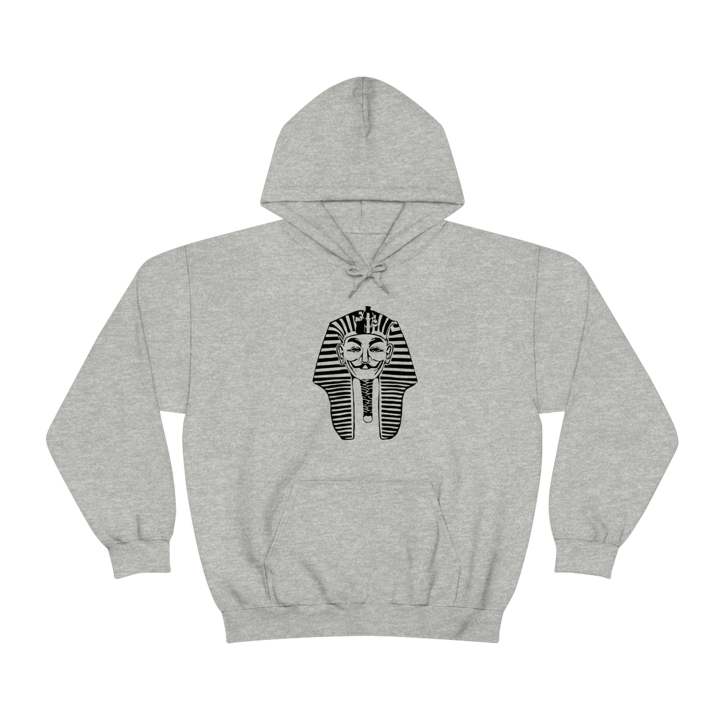 Grey Anonymous Pharaoh polyester hoodie for men and women