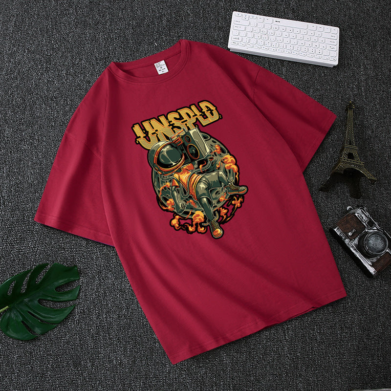 Red Design T-shirt men print