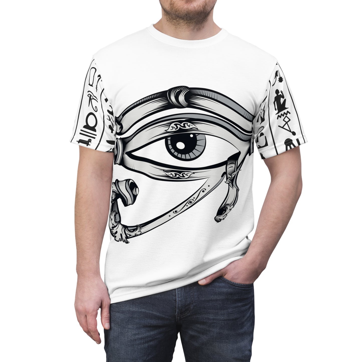 White Horus - Hieroglyph T shirt