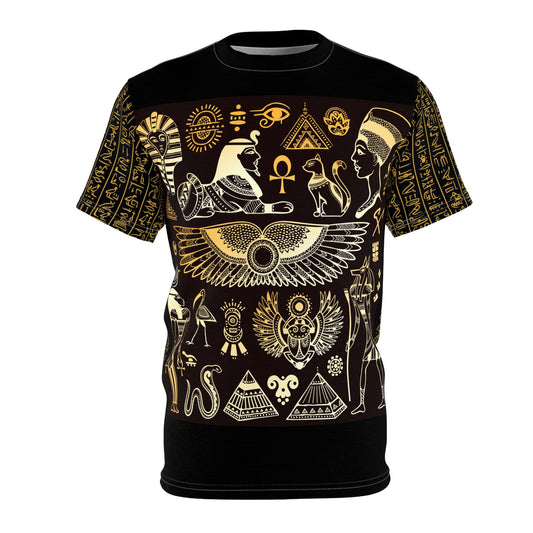 Unisex Cut & Sew Tee shirt - Egyptian symbols