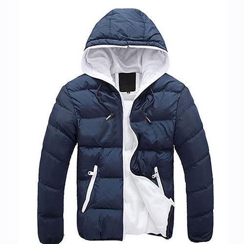  hooded puff jacket blue