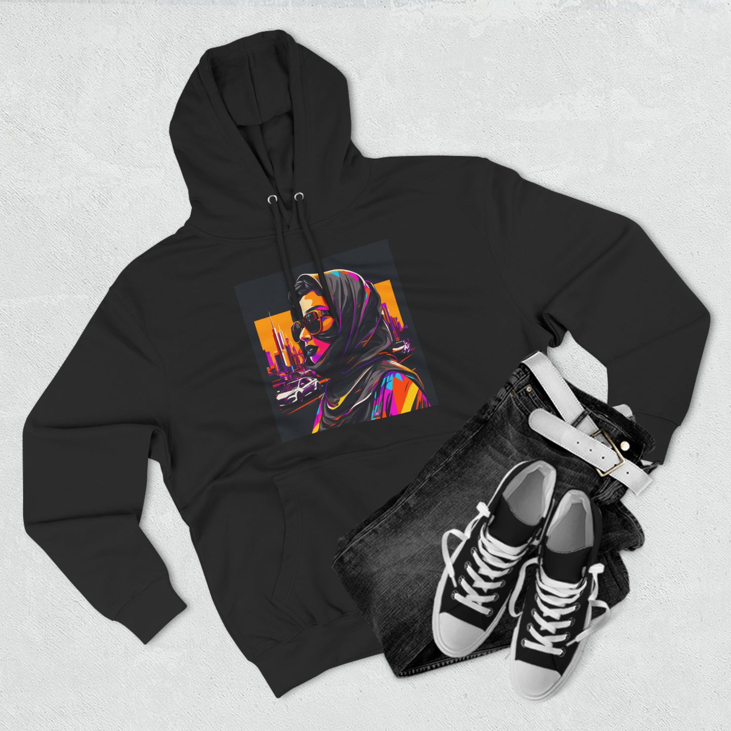 Three-Panel Fleece Hoodie - Woman