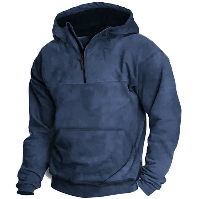 Blue Men's Hooded Sweater