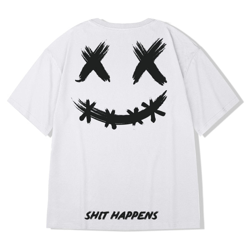 T Shirt Men Oversize  Smile Print