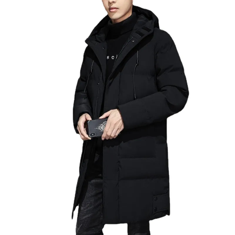 Men long hooded parkas