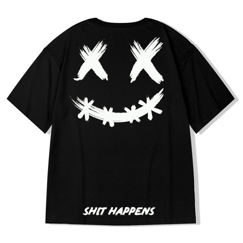 T Shirt Men Oversize  Smile Print