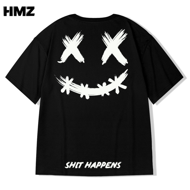 T Shirt Men Oversize  Smile Print