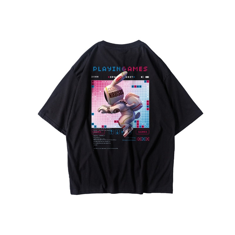 T Shirt Men Oversize  Smile Print