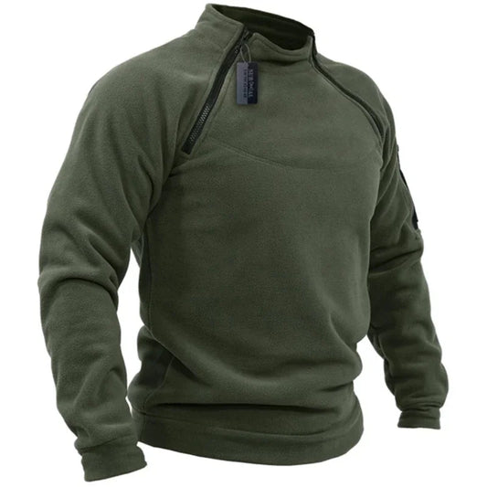 Warm Zippers Fleece Pullover Men Windproof