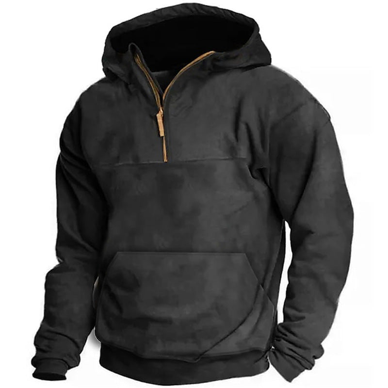 black Men's Hooded Sweater