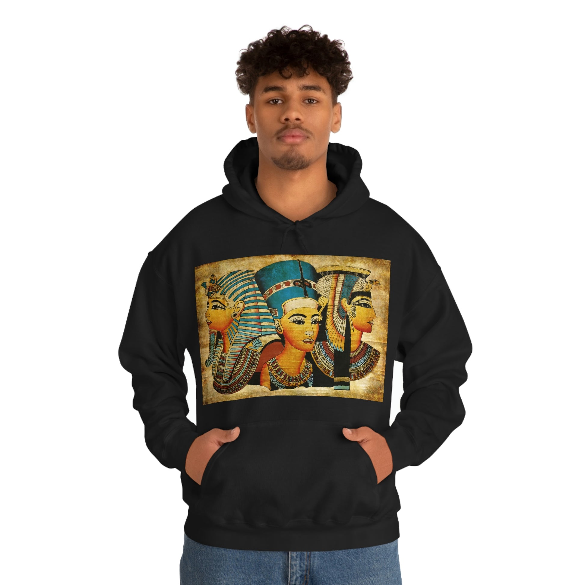 Trendy black Ancient Egypt hoodie for men and women