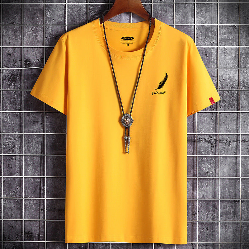 Men's short-sleeved T-shirt round neck