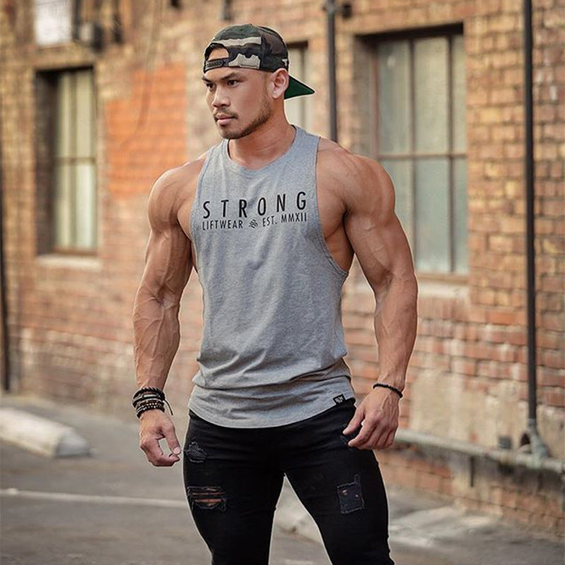 Grey Trendy Men's tank shirt