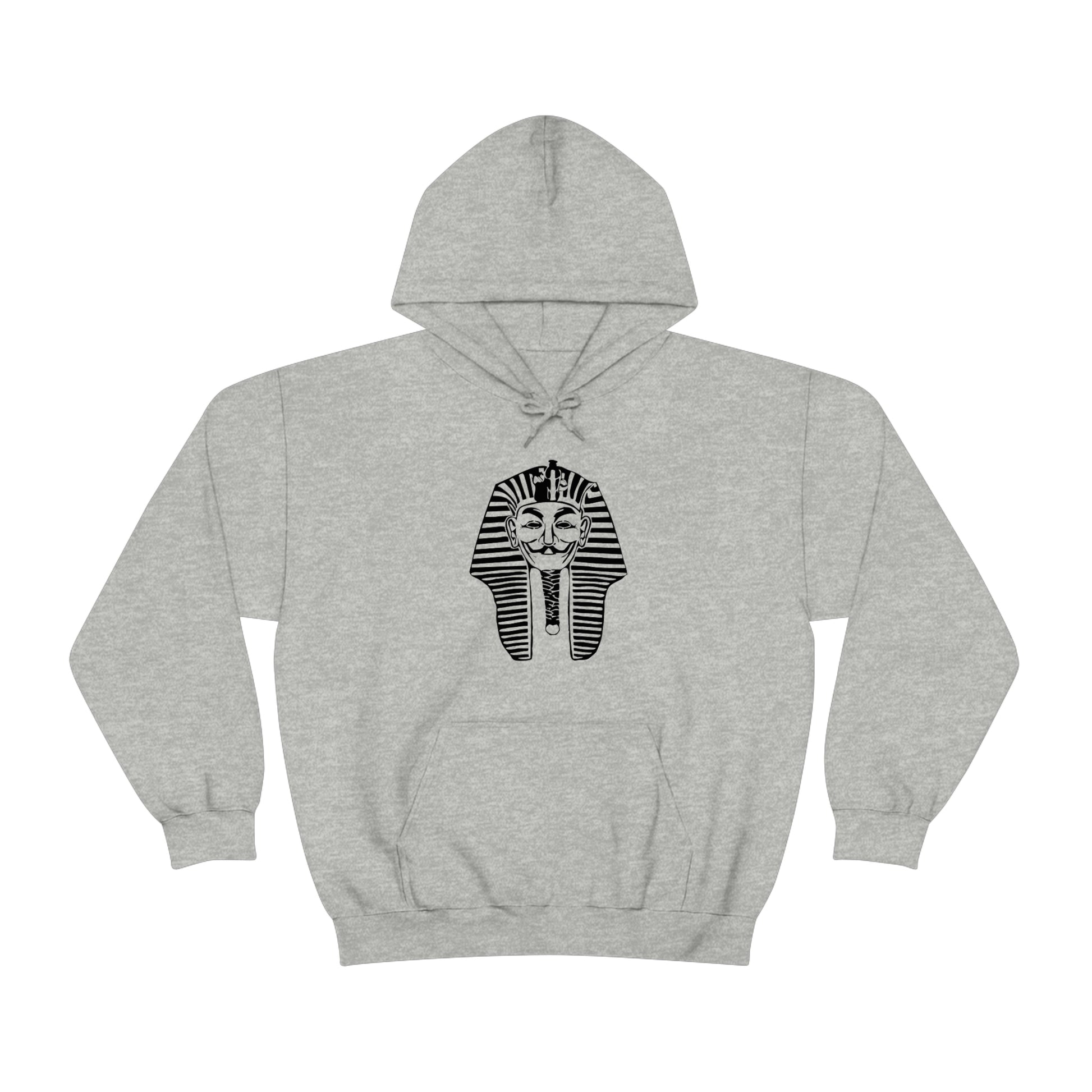 Grey Anonymous Pharaoh polyester hoodie for men and women 