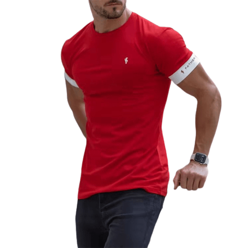 Red Men's Slim Fit T-Shirt