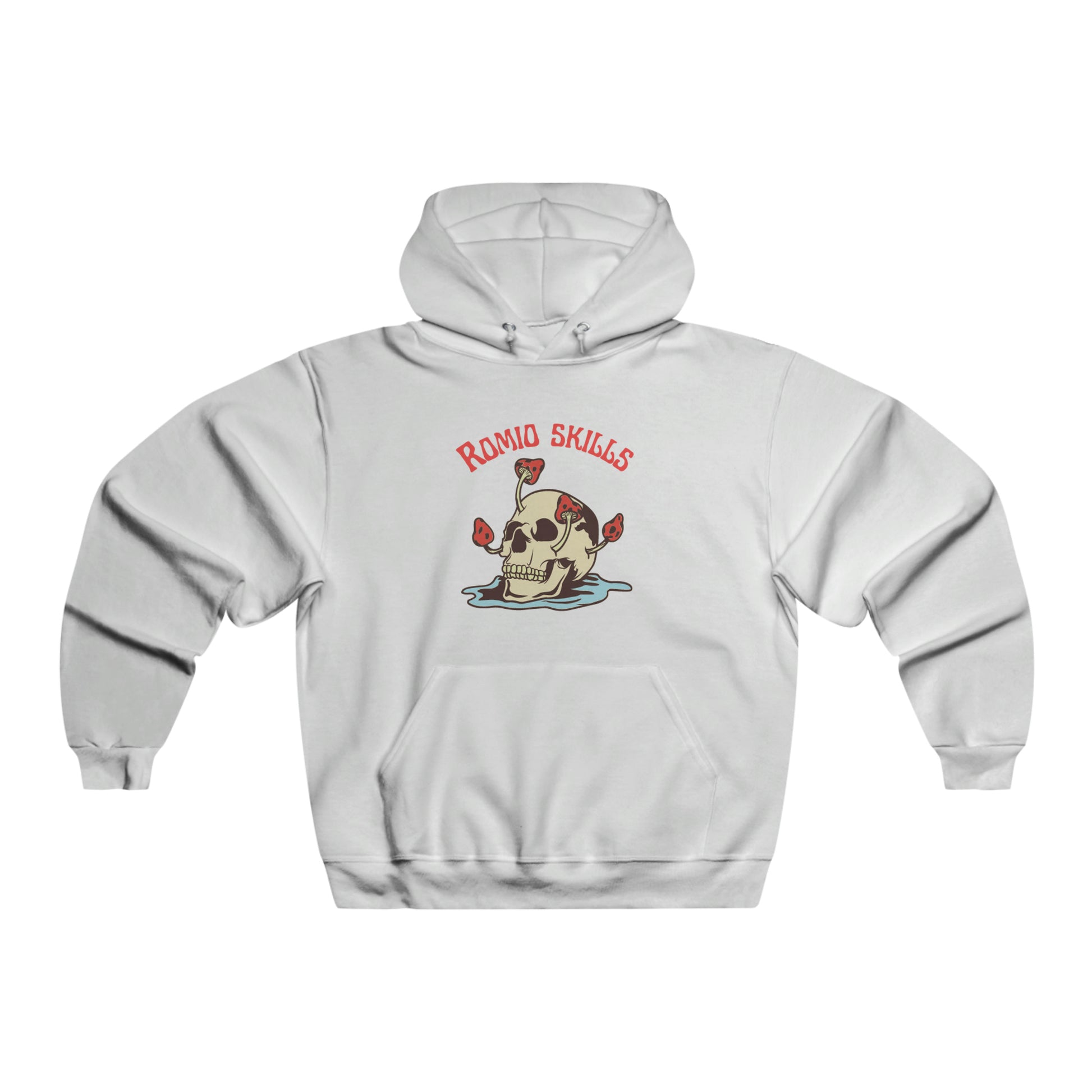 White Men's Skull Hooded Sweatshirt