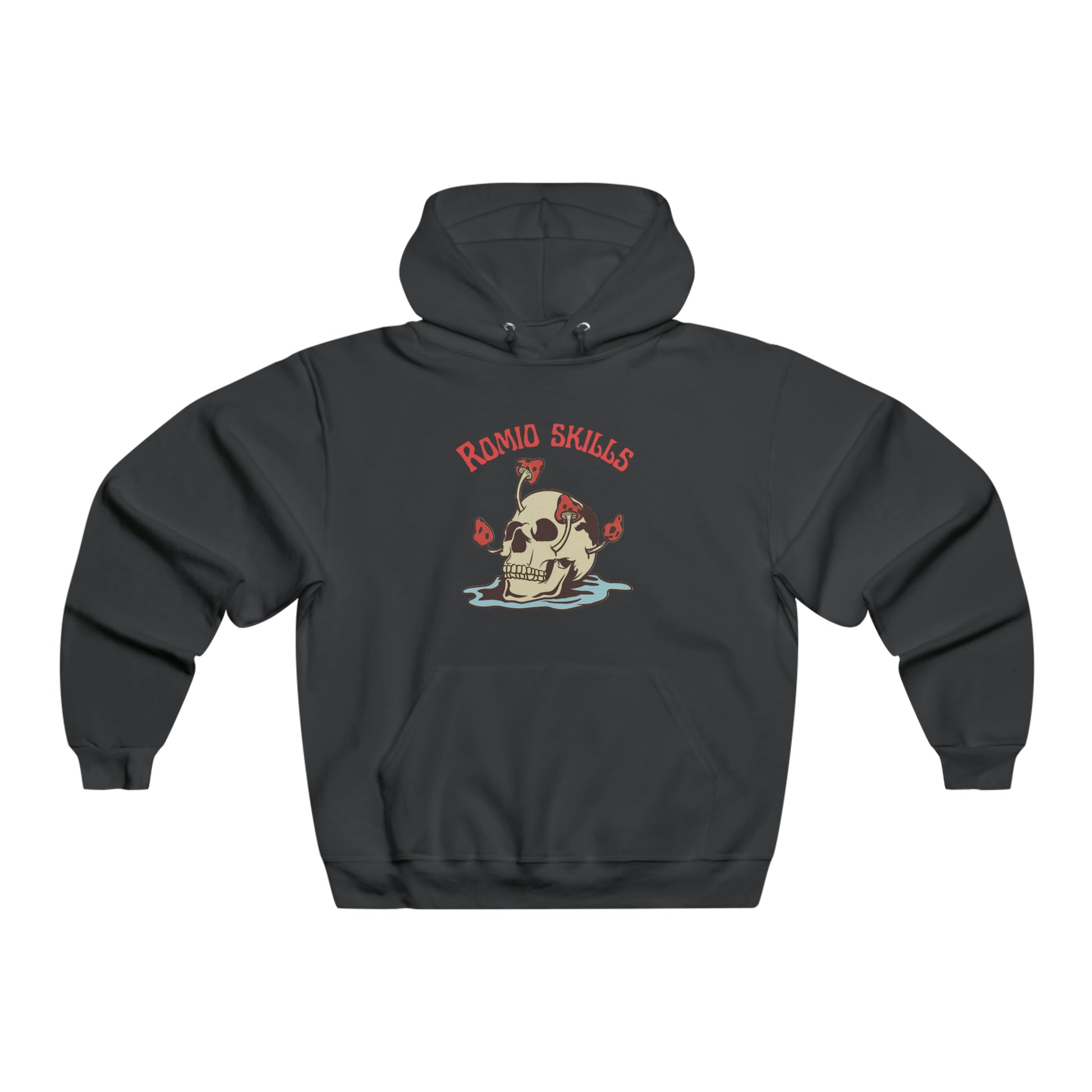 Black Men's Skull Hooded Sweatshirt