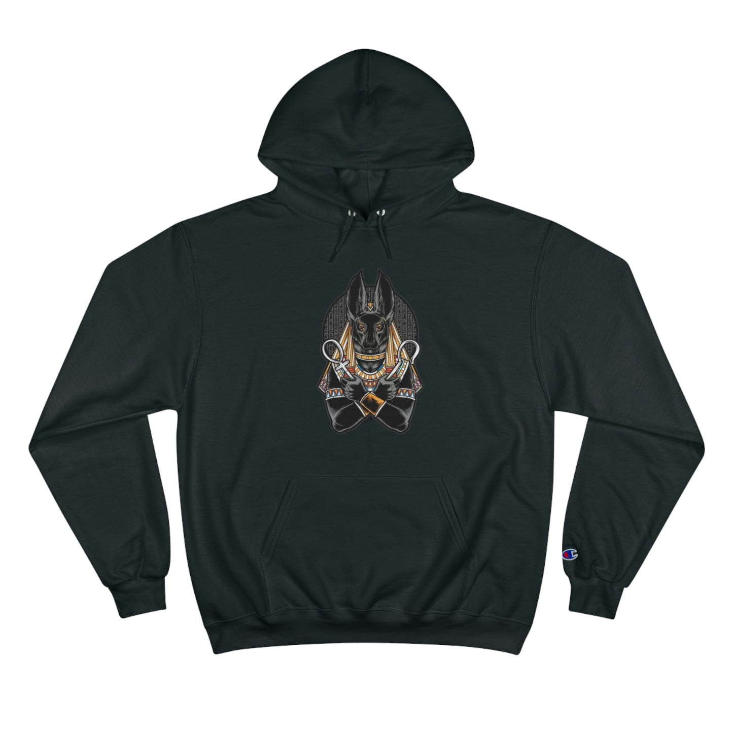 Black anubis Champion Hoodie for men and women