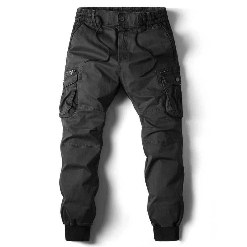 black Casual cargo Pants for men with pocket
