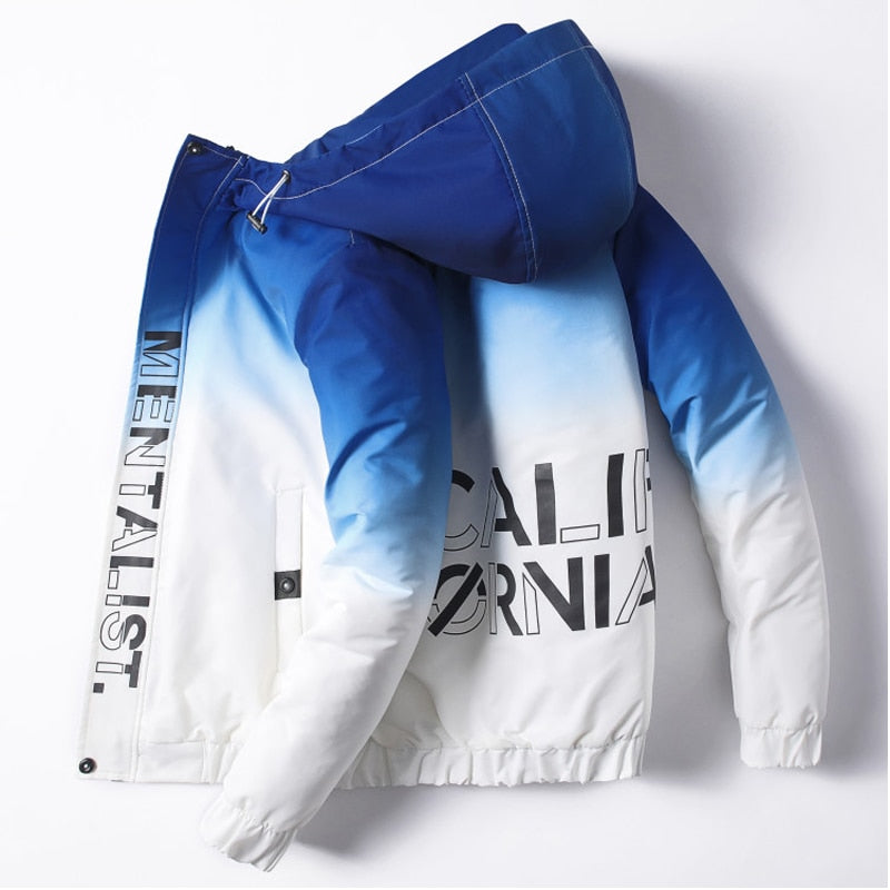Blue and white Jacket Windbreaker for men
