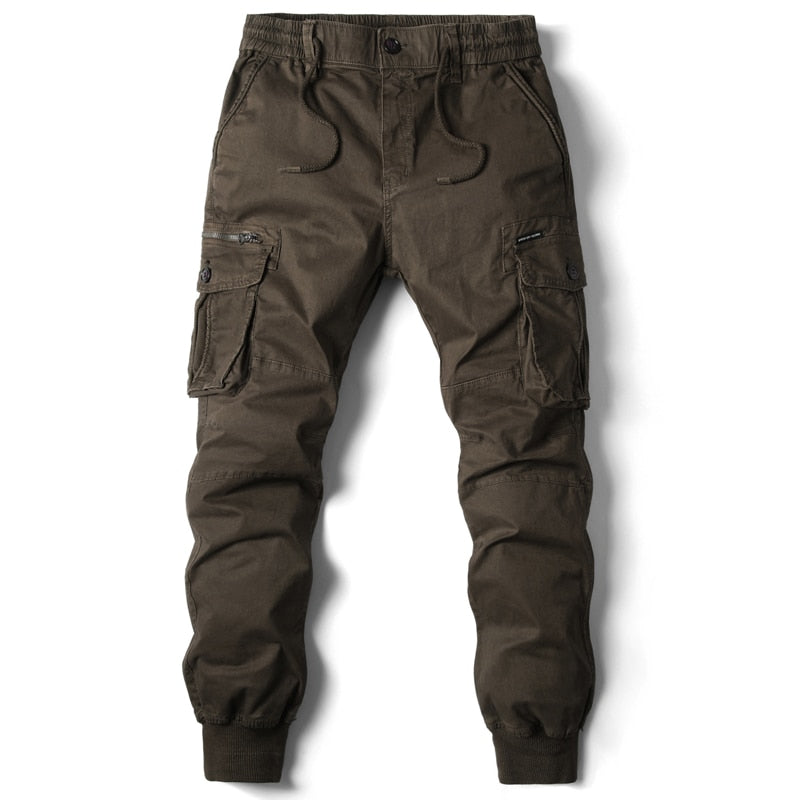 Brown Casual cargo Pants for men with pocket