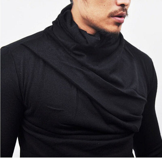 black Slim Fit Long Sleeve T-Shirt for men 