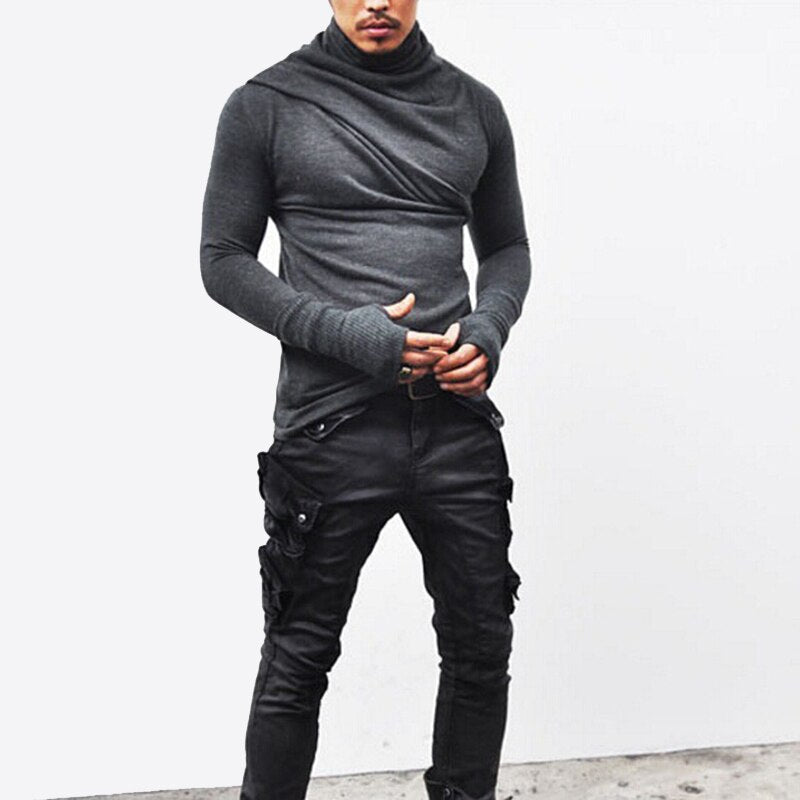 Grey Slim Fit Long Sleeve T-Shirt for men