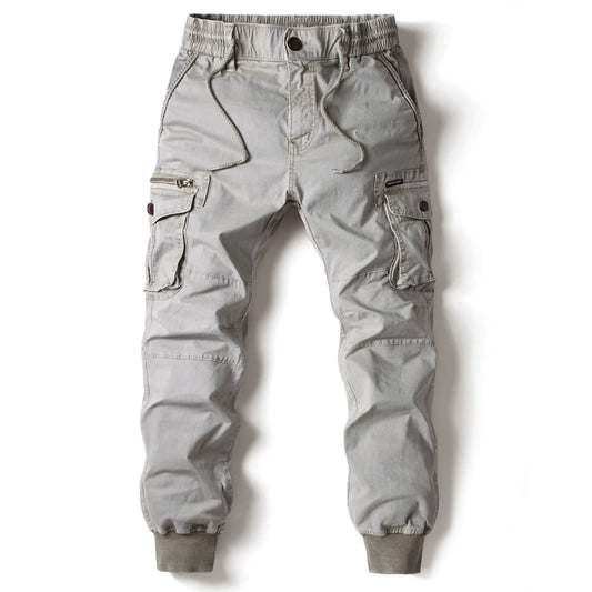 grey Casual cargo Pants for men with pocket