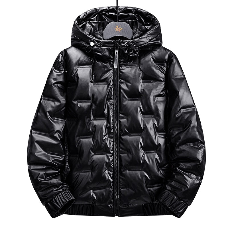 Black puffy jacket for men 