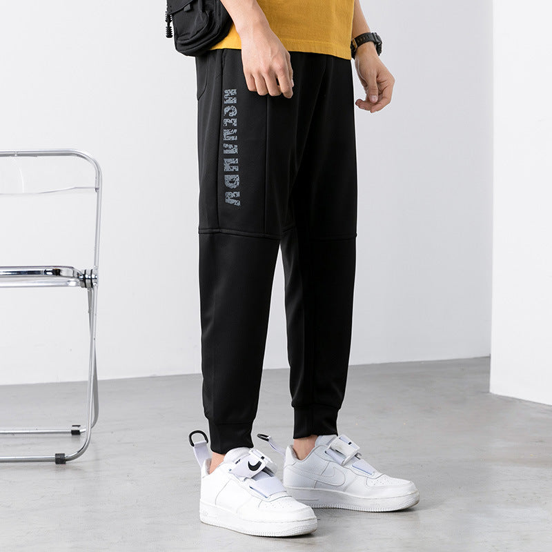 black trendy sport pants for men