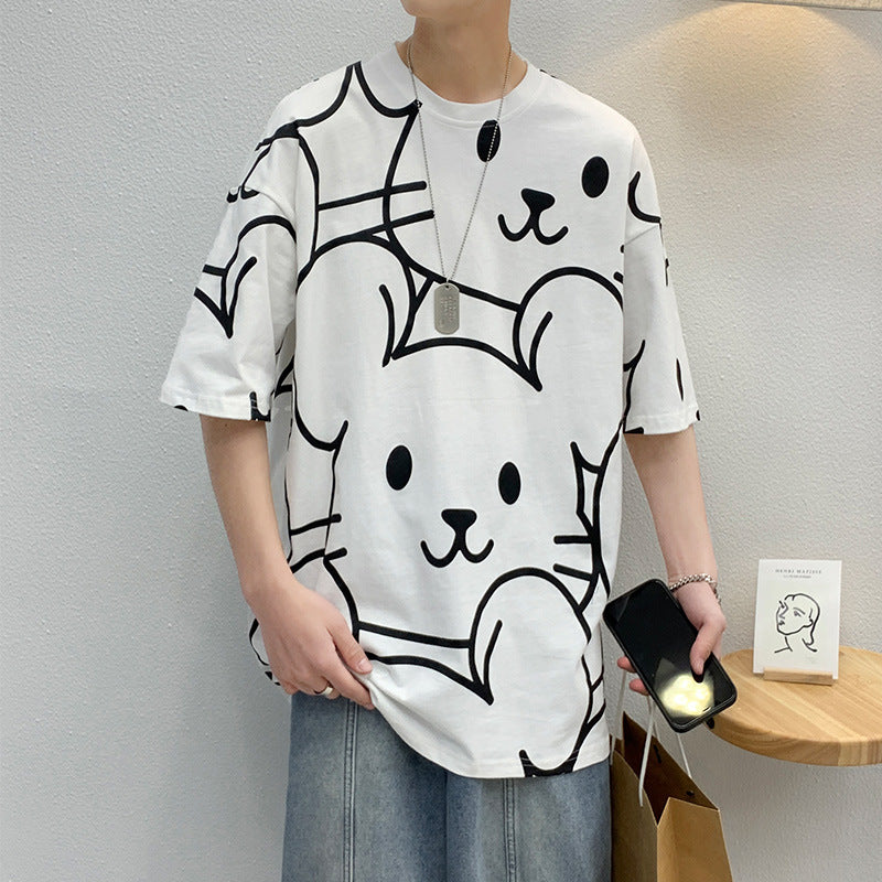 Oversize cartoon men's T-shirt