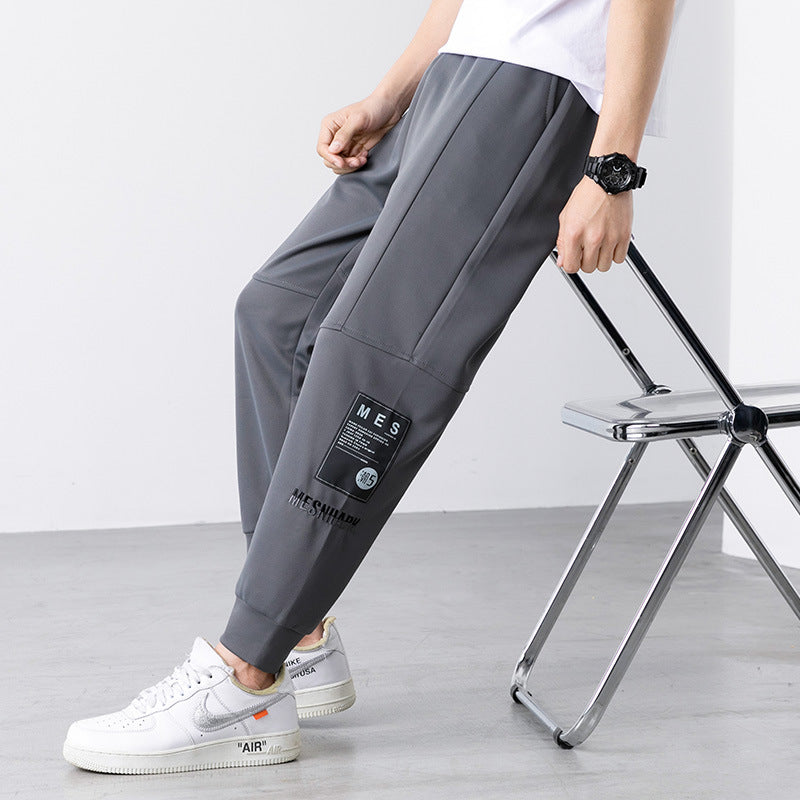 grey trendy sport pants for men