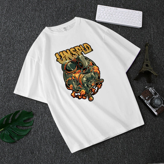 White Design T-shirt men print