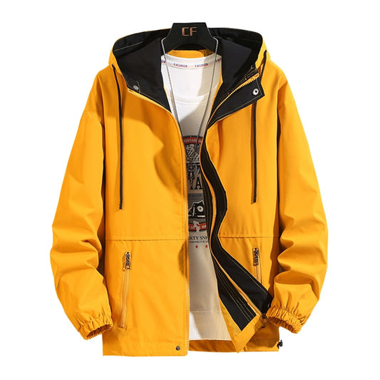 Black and yellow Men's Windbreaker jacket