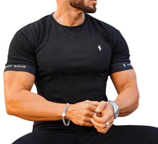 black Men's Slim Fit T-Shirt