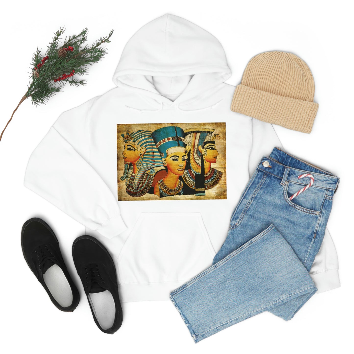 Trendy White Ancient Egypt hoodie for men and women