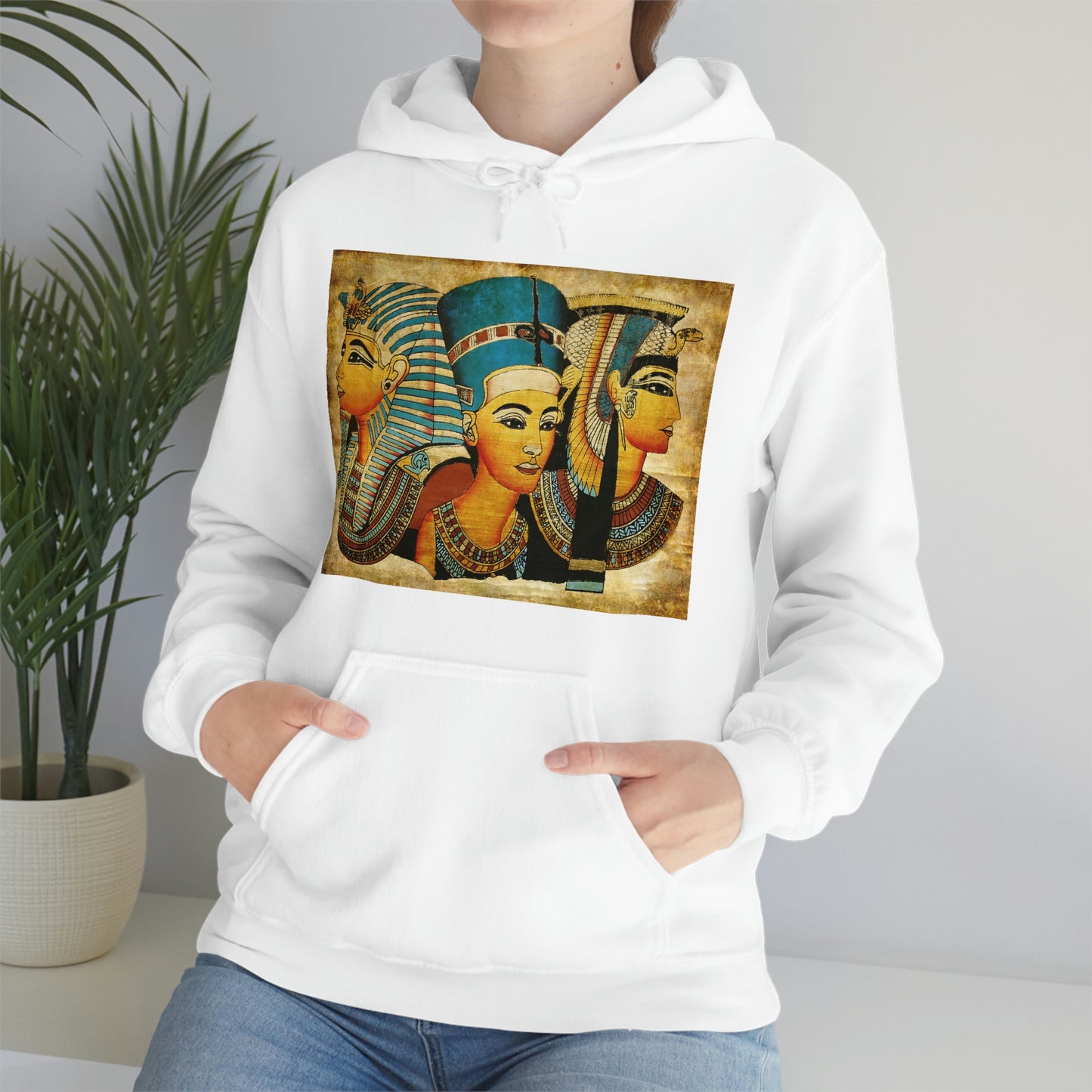 Cute White Ancient Egypt hoodie for men and women
