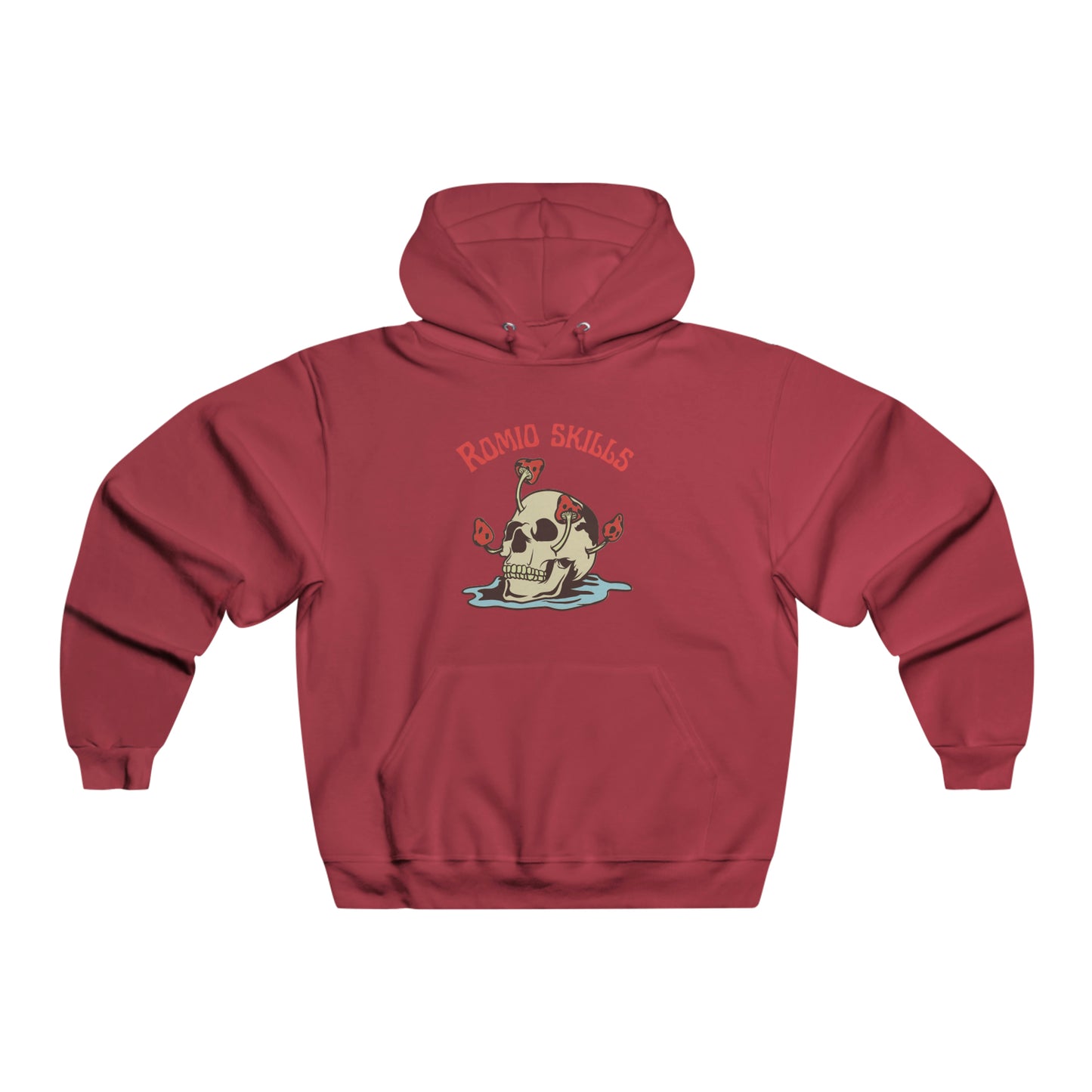 Red Men's Skull Hooded Sweatshirt