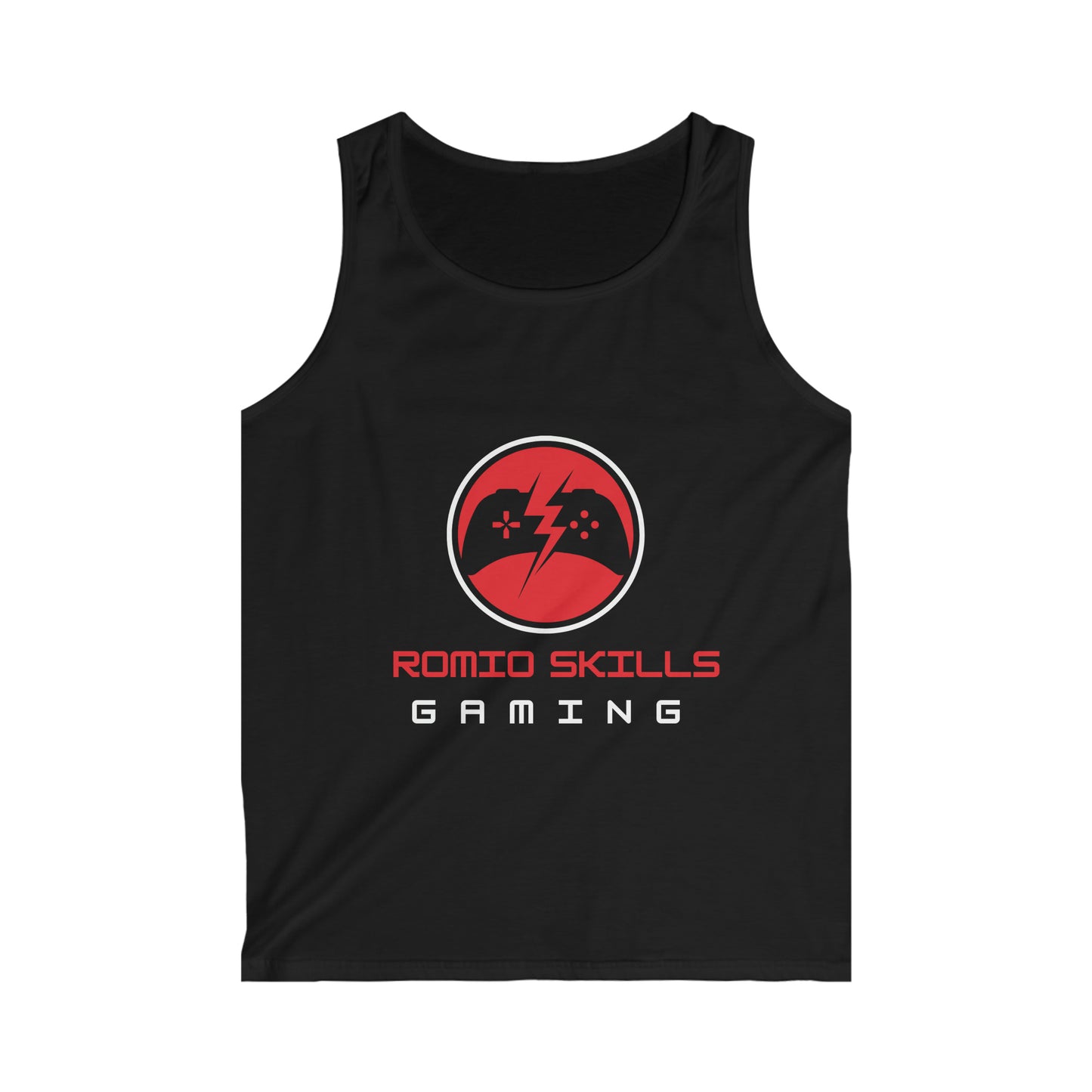 black Men's gaming design Tank Top