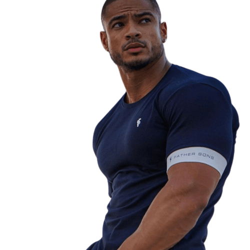 Blue Men's Slim Fit T-Shirt